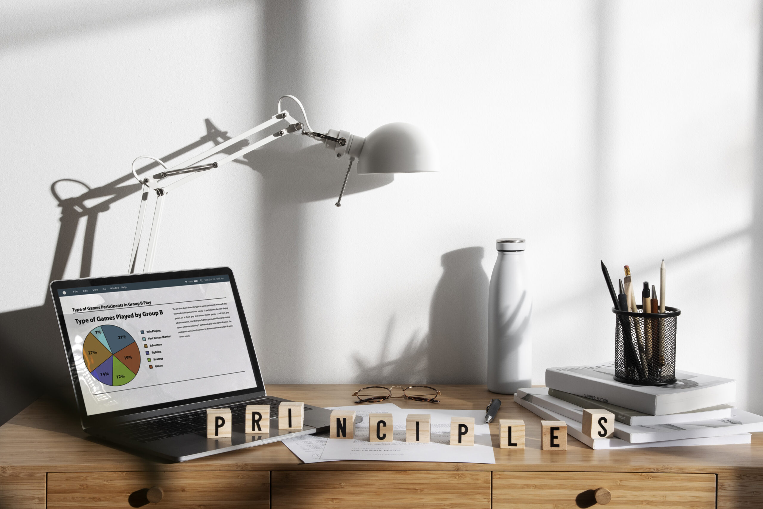 high-angle-desk-arrangement-with-laptop
